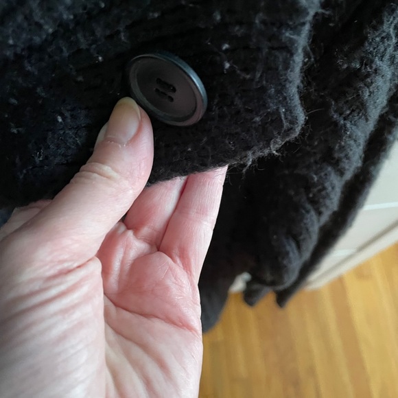 Sonoma life + style black knitted jacket, size L cozy fall winter minimalist - Picture 5 of 6
